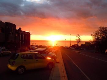 Road at sunset