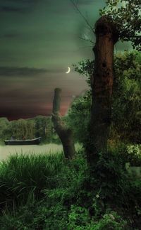 Scenic view of land against sky