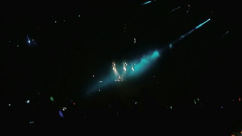 Illuminated lights at night