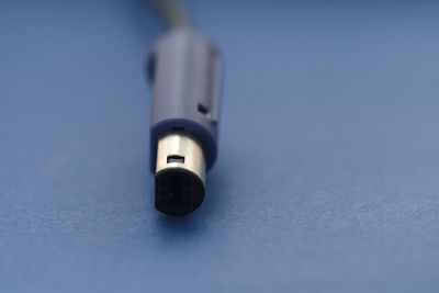 Close-up of electric fan on table