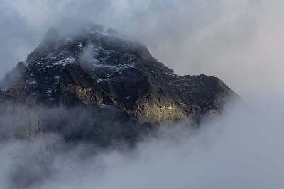 Scenic view of snow covered mountain