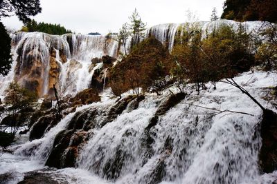 Scenic view of waterfall