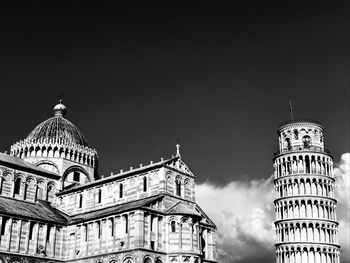 Low angle view of building against sky in city