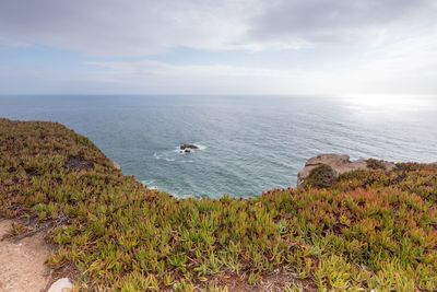 Scenic view of sea against sky from cabo da roca