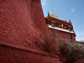 Low angle view of building against sky