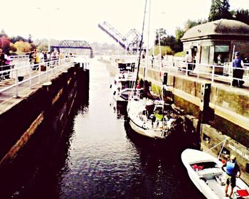 Boats in river