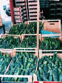 Vegetables for sale at market stall