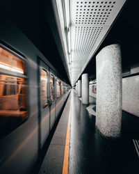 Train at railroad station