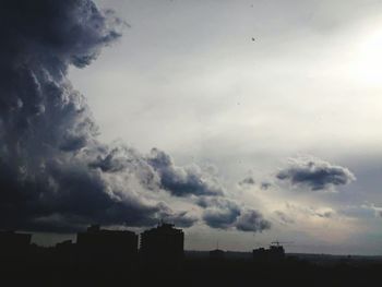 Low angle view of cloudy sky