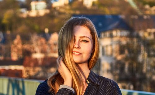 Portrait of smiling young woman