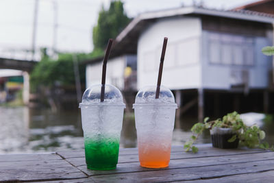 Close-up of drink on table