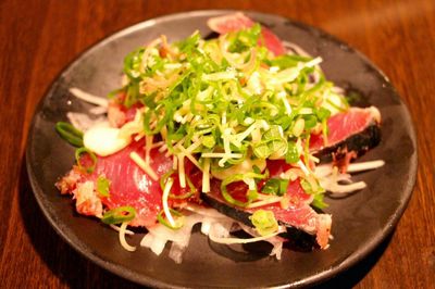 Close-up of served food