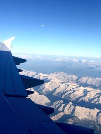 Aerial view of snowcapped mountains