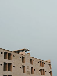 Low angle view of building against clear sky