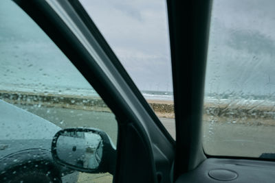 Wet car window