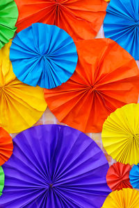 Full frame shot of multi colored umbrella