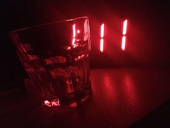 Close-up of candles on table