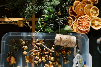 Close-up of christmas decorations