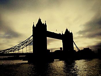 Low angle view of bridge over river