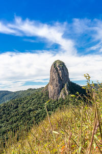 Scenic view of land against sky