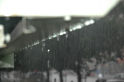 Close-up of water drops on white background