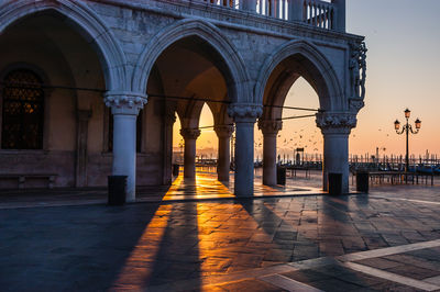 Columns in colonnade