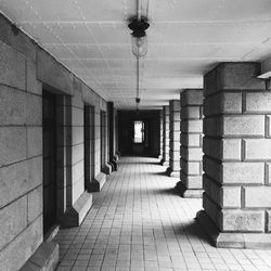 Empty corridor of building