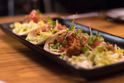 Close-up of served food