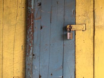 Close-up of closed door