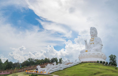 Wat huay pla kang , a famous tourist spot in chiang rai,thailand.