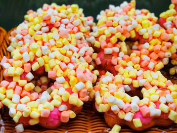 Close-up of colorful candies