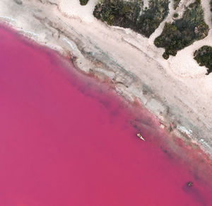 High angle view of sea shore