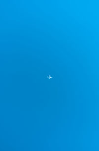 Low angle view of clear blue sky