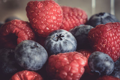 Close-up of raspberries