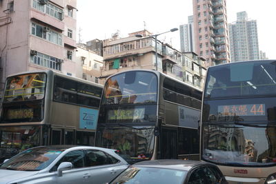 Cars on street in city