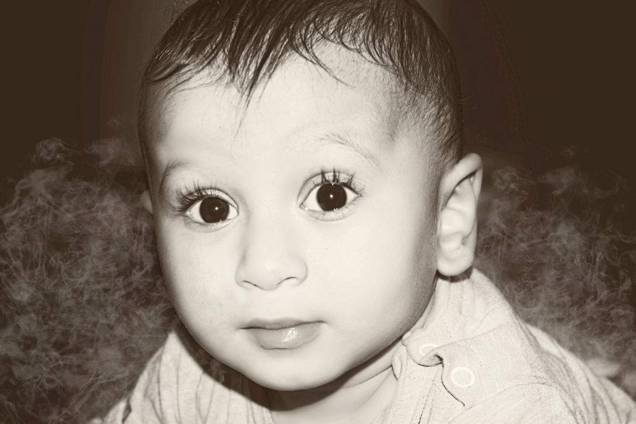 child, childhood, portrait, headshot, cute, real people, one person, innocence, indoors, close-up, front view, looking at camera, babyhood, baby, young, toddler, home interior, lifestyles, human face