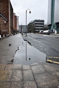 View of street in city