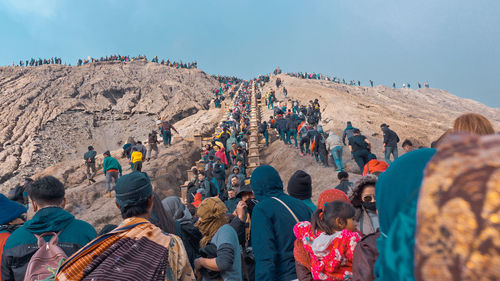 Group of people on rock