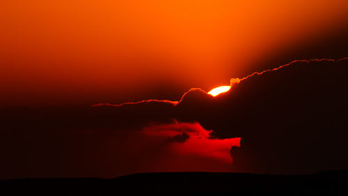 Scenic view of landscape at sunset