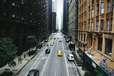 Traffic on road in city