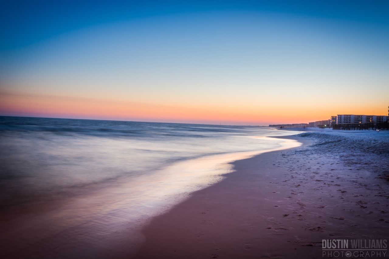 sea, beach, water, horizon over water, sunset, shore, wave, sand, scenics, beauty in nature, tranquil scene, tranquility, nature, sky, clear sky, surf, copy space, orange color, idyllic, coastline