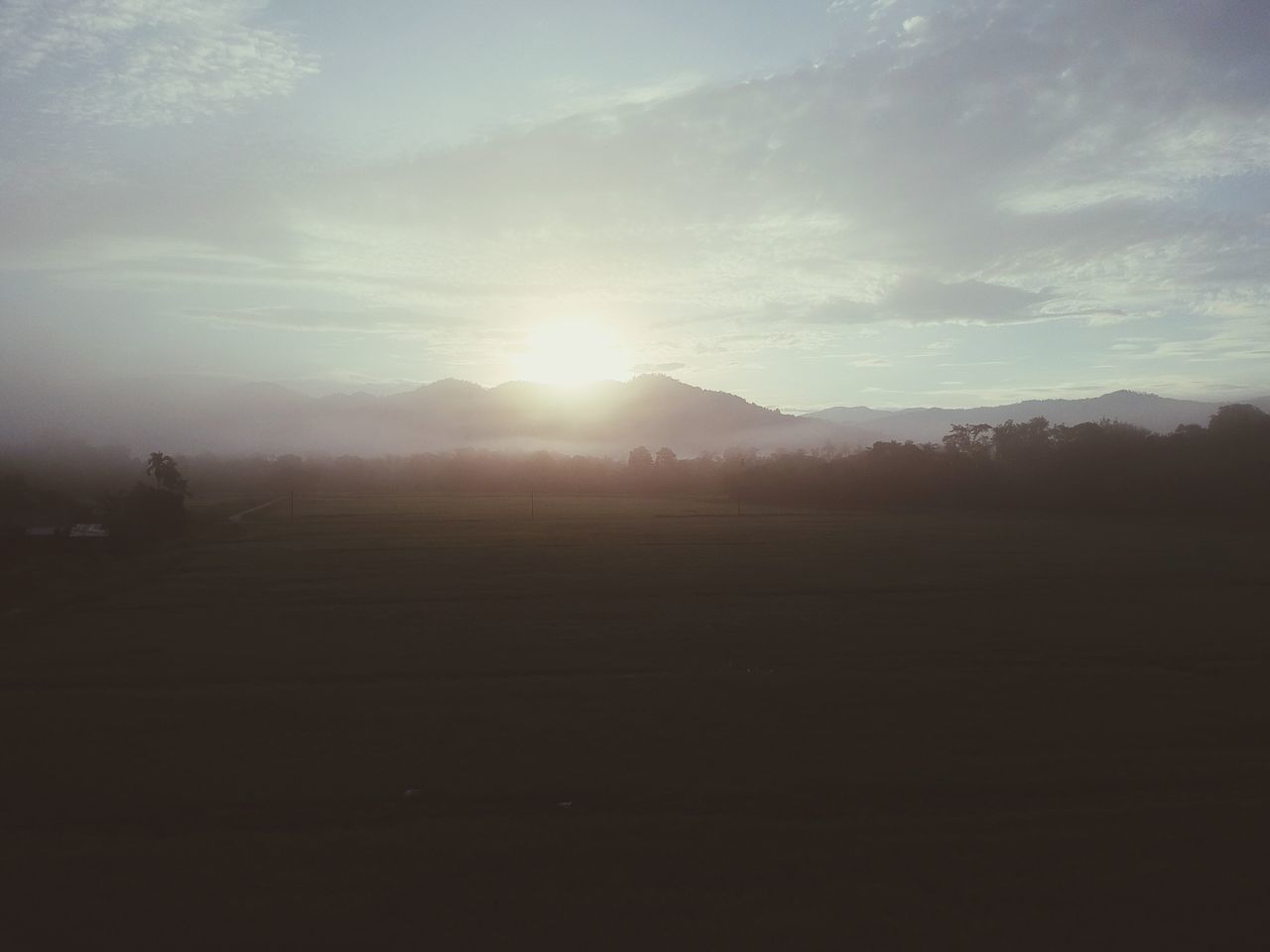 SCENIC VIEW OF SUNSET OVER LAND