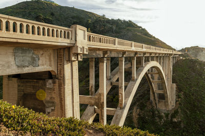 Low angle view of bridge against sky