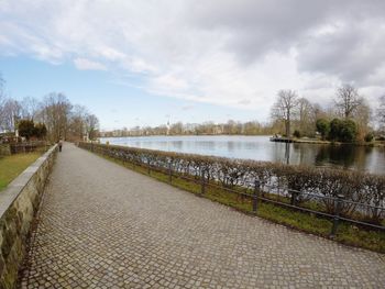 Scenic view of river against sky