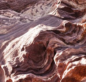 Full frame shot of rock formations in desert