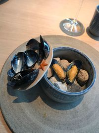 High angle view of sunglasses on table