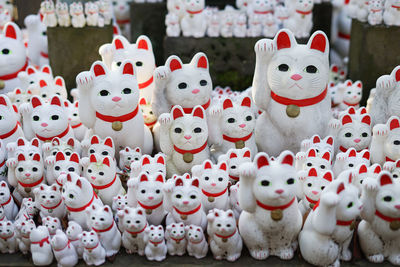 Close-up of christmas decorations for sale