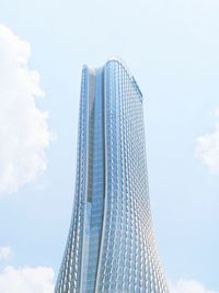 Low angle view of modern building against sky