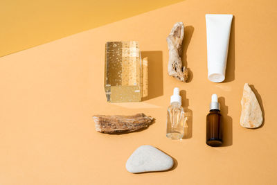 Close-up of objects on table