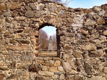 Low angle view of old ruins